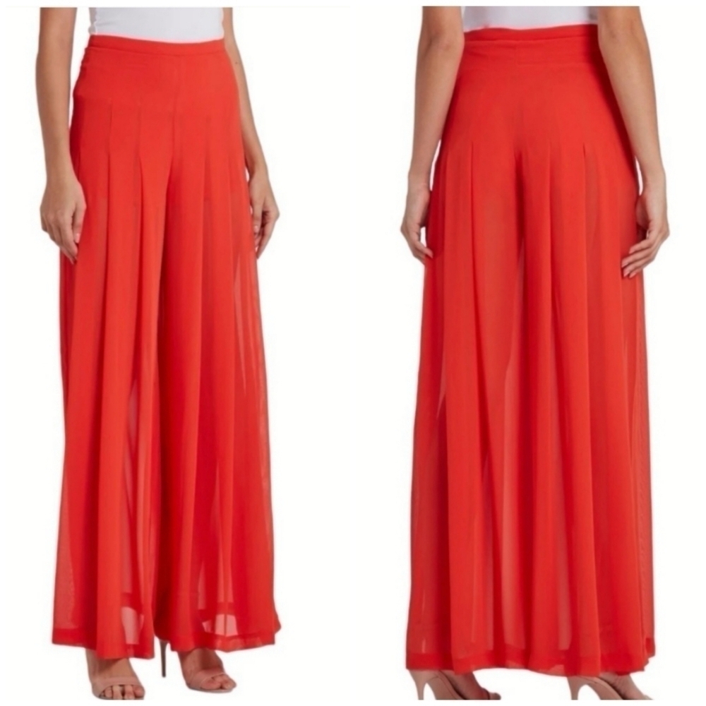 Halogen Exclusively From Nordstrom's Red Pleated Maxi Skirt - Sz 6